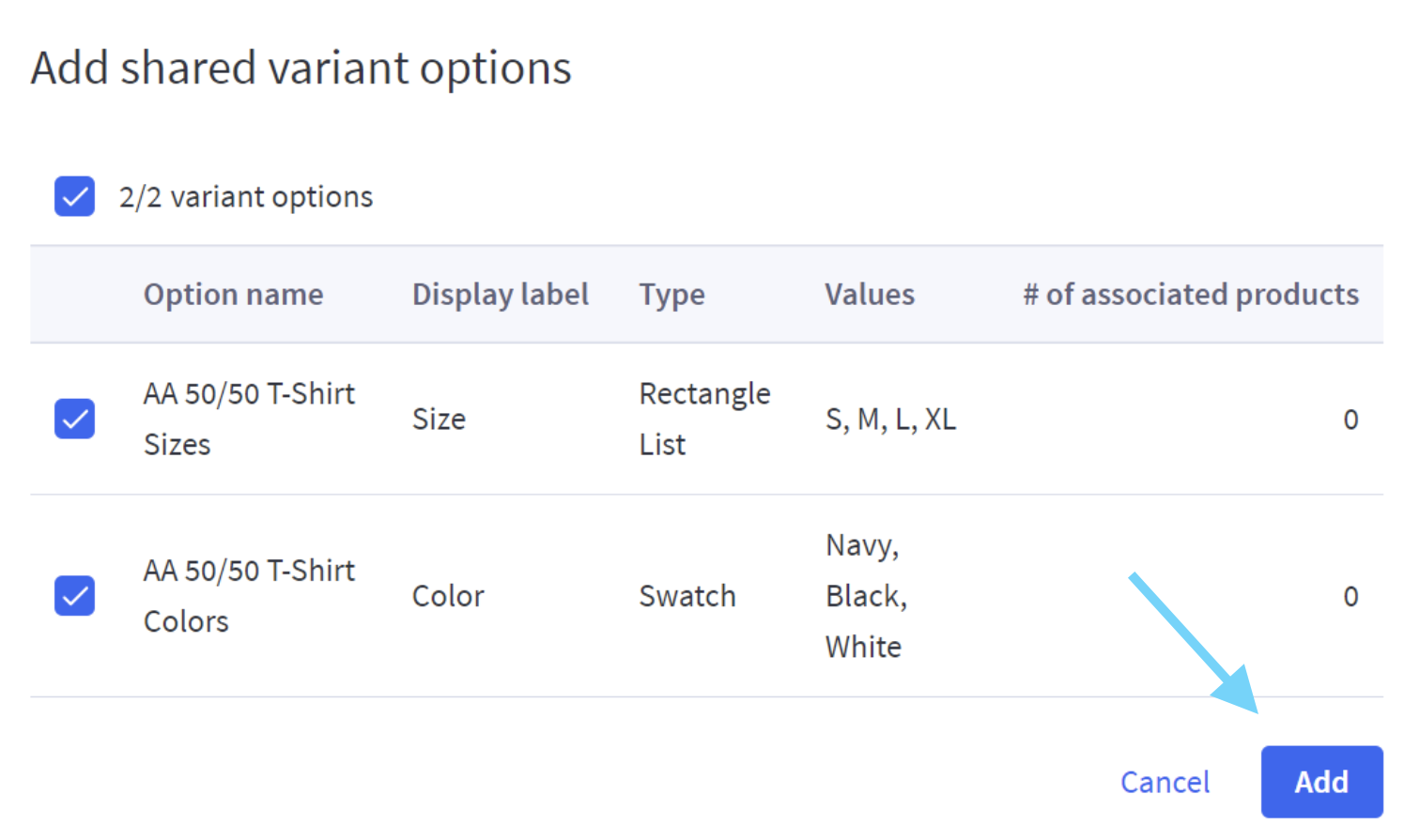 v3 Product options